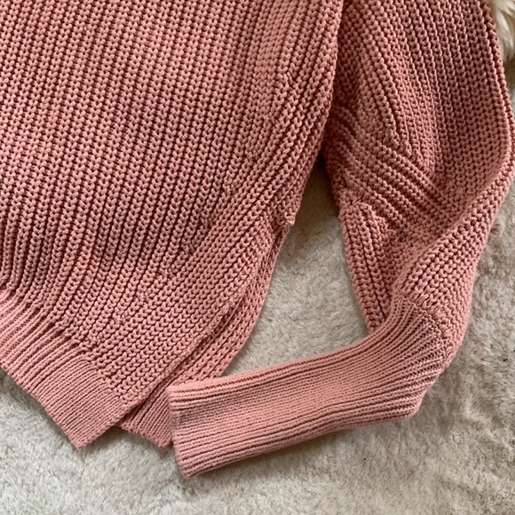 ULLA JOHNSON COSIMA WOVEN SWEATER Dusty Rose Chunky Knit Small S - Picture 6 of 14